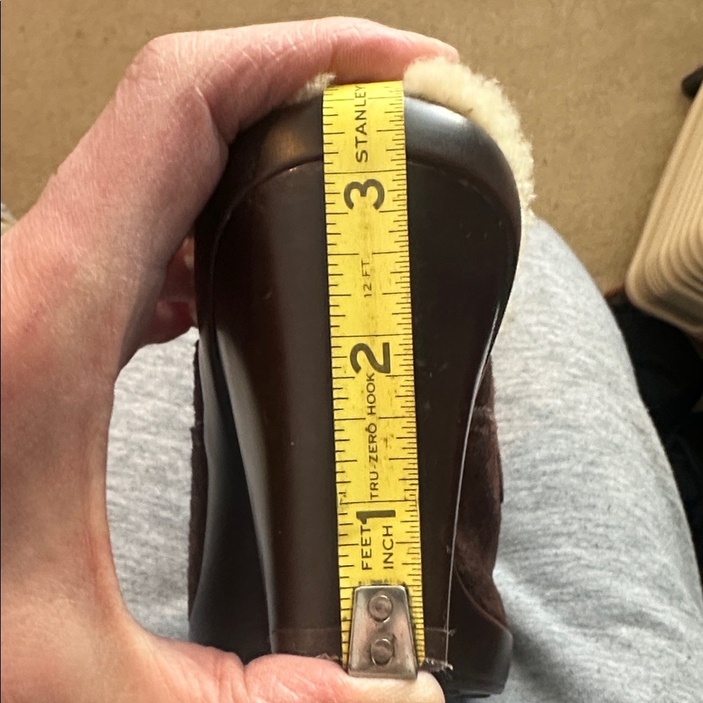 UGG Brown Suede Clogs with Medium Heel - Picture 8 of 15
